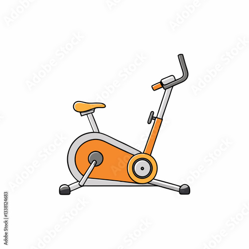 Recumbent bike vector illustration