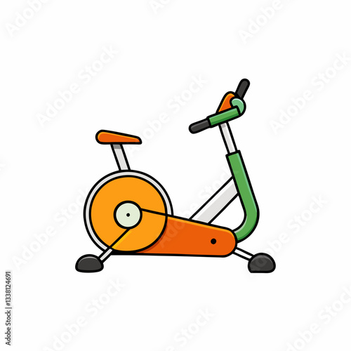 Recumbent bike vector illustration