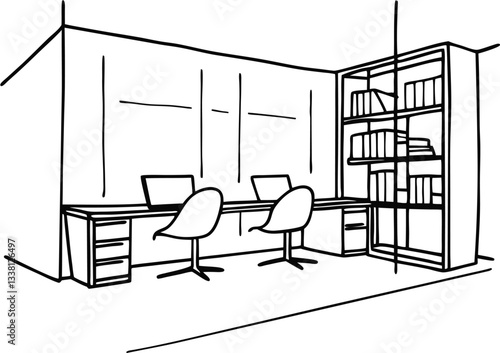 interior of a room with furniture