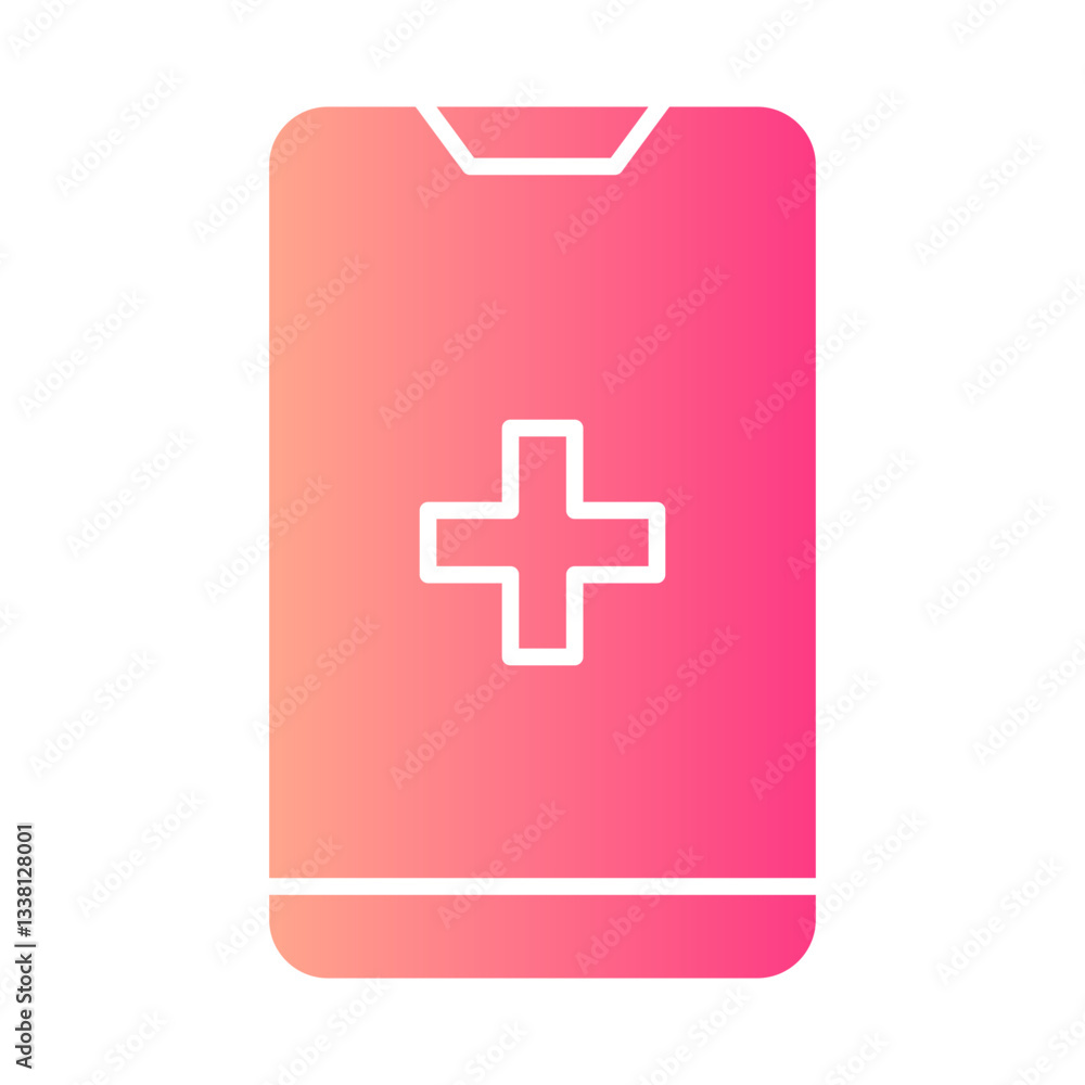 Obraz premium online medical gradient icon
