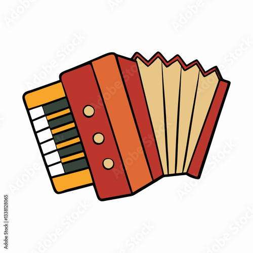 accordion isolated on white
