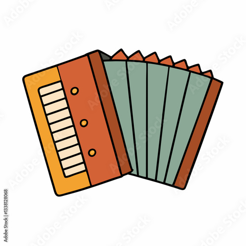accordion isolated on white