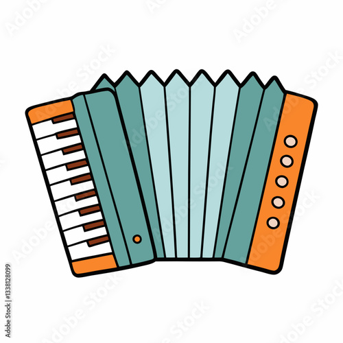 accordion isolated on white