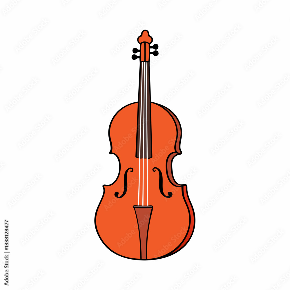 Fototapeta premium cello isolated on white