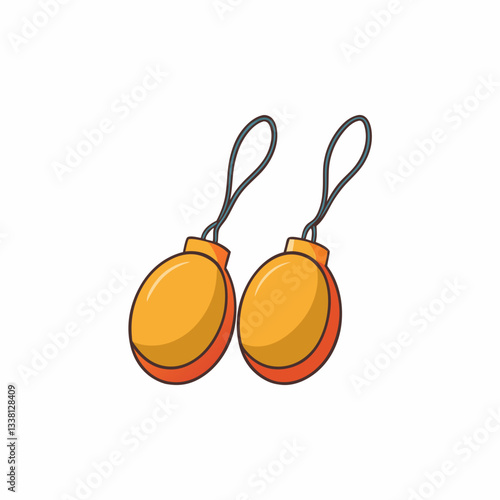 castanets on white