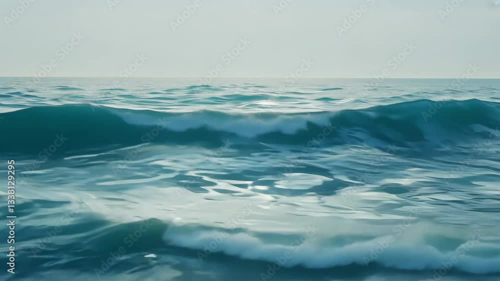 Choppy Teal Ocean Waves with White Foam | Dynamic Sea Motion Video Choppy Teal Ocean Waves with White Foam | Dynamic Sea Motion Video