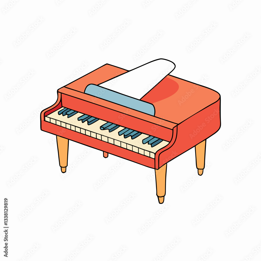piano and music notes piano and music notes