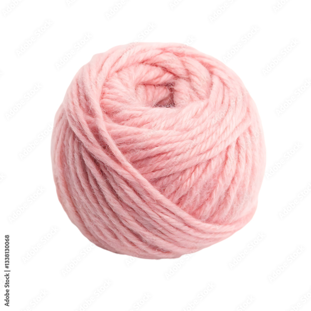 pink yarn ball on white pink yarn ball on white