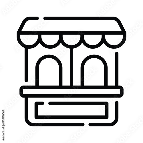 Get this handy line style icon of ticket booth