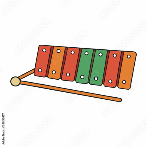 xylophone isolated on white