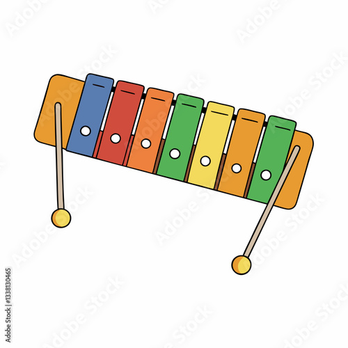 xylophone isolated on white