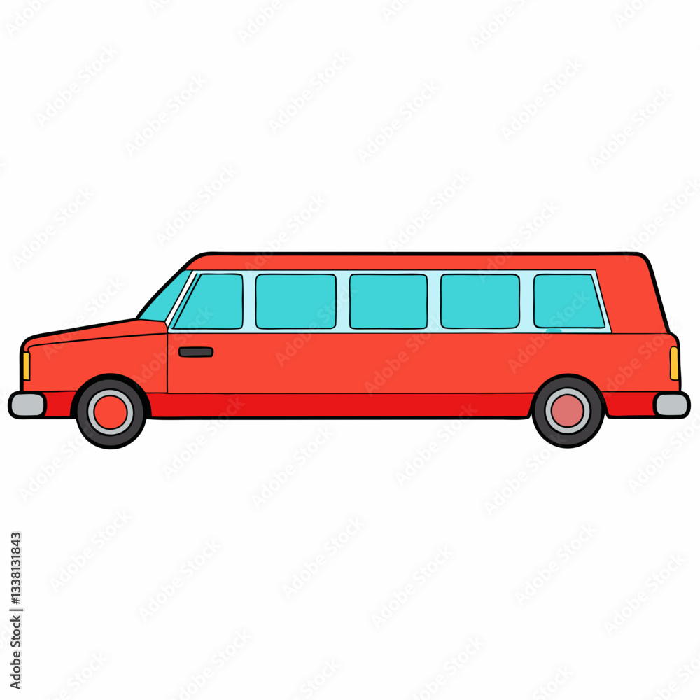 vector illustration of a limousine vector illustration of a limousine