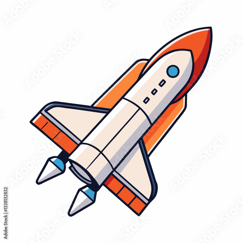 space rocket vector illustration