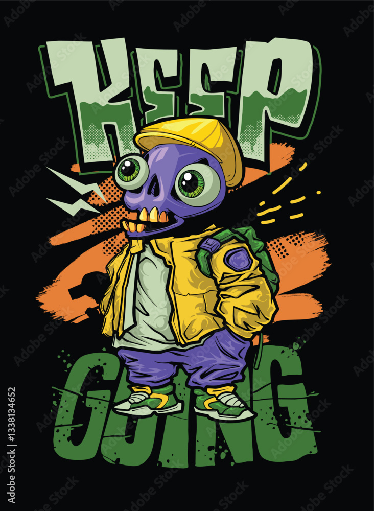 A bold and edgy graffiti-style vector artwork featuring a streetwear-inspired character. The hand-drawn details, vibrant color palette, and modern urban aesthetic make it perfect for T-shirt designs, A bold and edgy graffiti-style vector artwork featuring a streetwear-inspired character. The hand-drawn details, vibrant color palette, and modern urban aesthetic make it perfect for T-shirt designs,