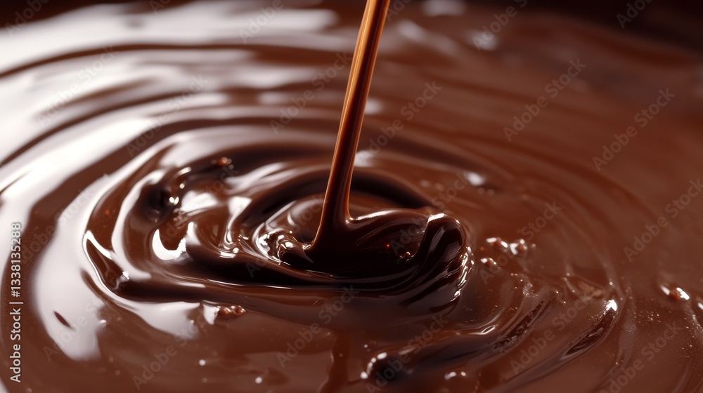 Liquid chocolate pour in fluid motion Liquid chocolate pour in fluid motion