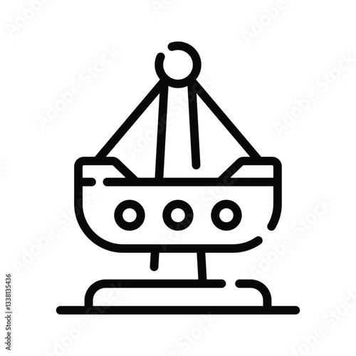 Get a sight of our trendy outline icon of boat ride