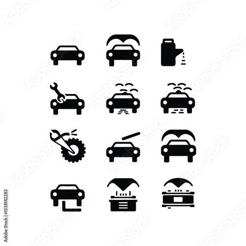 car repair service icon with wrench Car service & garage Car service icon set with editable stroke and white background. Auto service, car repair icon set. Car car icon Car service