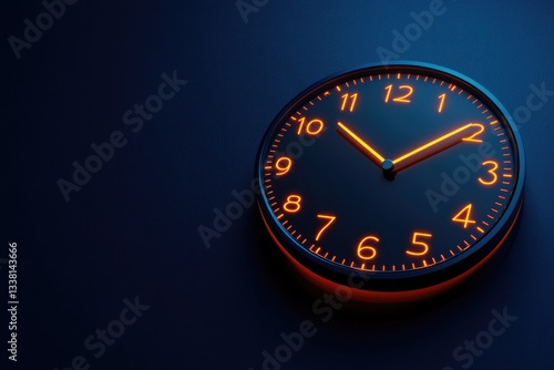 Wallpaper Mural Modern clock design featuring glowing orange accents against dee Torontodigital.ca