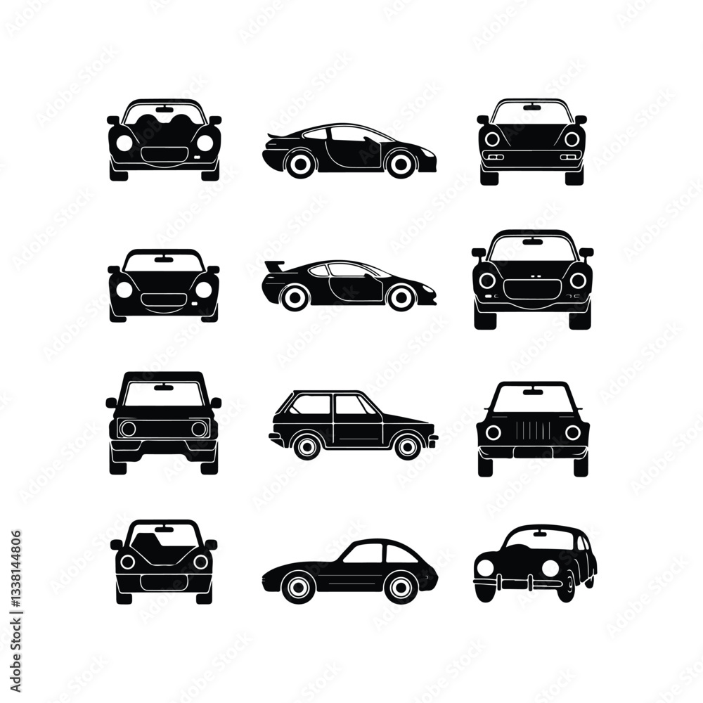 Car icons set. The car from different sides. Side view, back, front, bottom, inside. linear icon Car icon Car icon set in linear style. Transport symbol. Vector illustration. car icon Car icons set. The car from different sides. Side view, back, front, bottom, inside. linear icon Car icon Car icon set in linear style. Transport symbol. Vector illustration. car icon