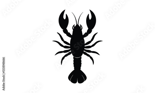 Crawfish Silhouette Simple Black Icon