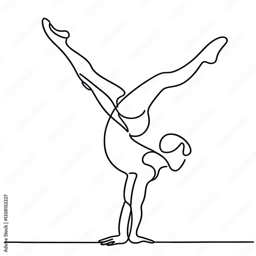 gymnastics athlete one line drawing illustration , transparent background PNG image gymnastics athlete one line drawing illustration , transparent background PNG image