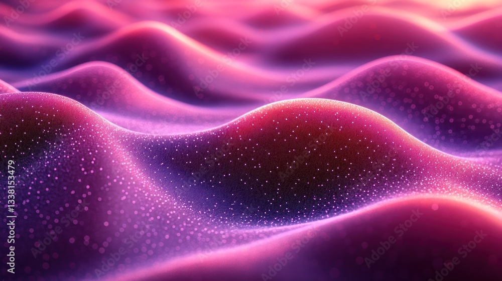 Abstract Pink and Purple Waves Digital Art Abstract Pink and Purple Waves Digital Art