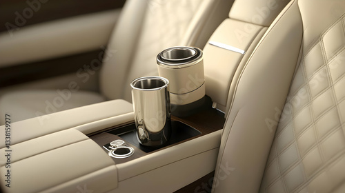 Luxury Car Interior Cup Holders Detail