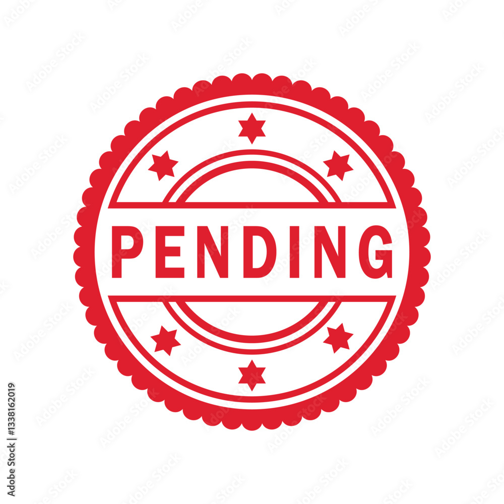 red pending rubber stamp, icon, flat, design, vector, illustrations, education, style, trendy, collections red pending rubber stamp, icon, flat, design, vector, illustrations, education, style, trendy, collections