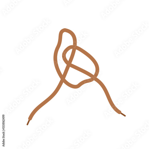 Hand drawn shoelace illustration 
