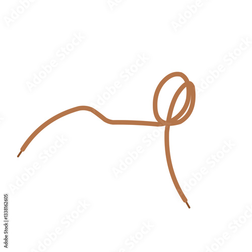 Hand drawn shoelace illustration 
