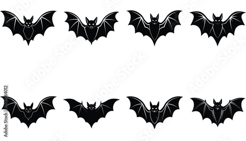 Bat Vector Shilhouette Bundle set