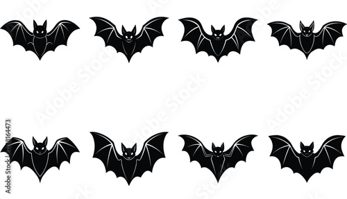 Bat Vector Shilhouette Bundle set