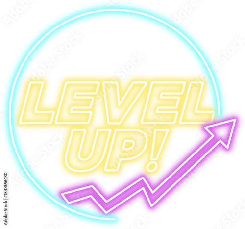 Level Up Neon Sign Icon