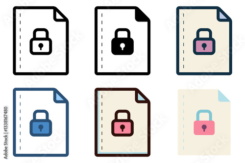 non disclosure document with security lock icon vector illustration