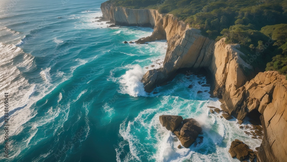 Obraz premium A perilous section of the cliffs known for suicides.