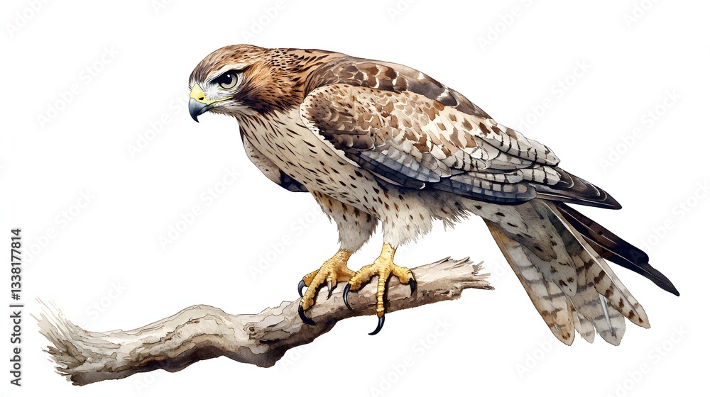 Fototapeta premium Red Tailed Hawk Perched on a Branch