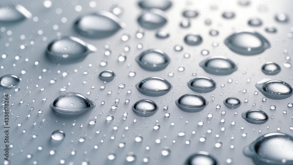 Abstract water droplets set against a white background. Abstract water droplets set against a white background.