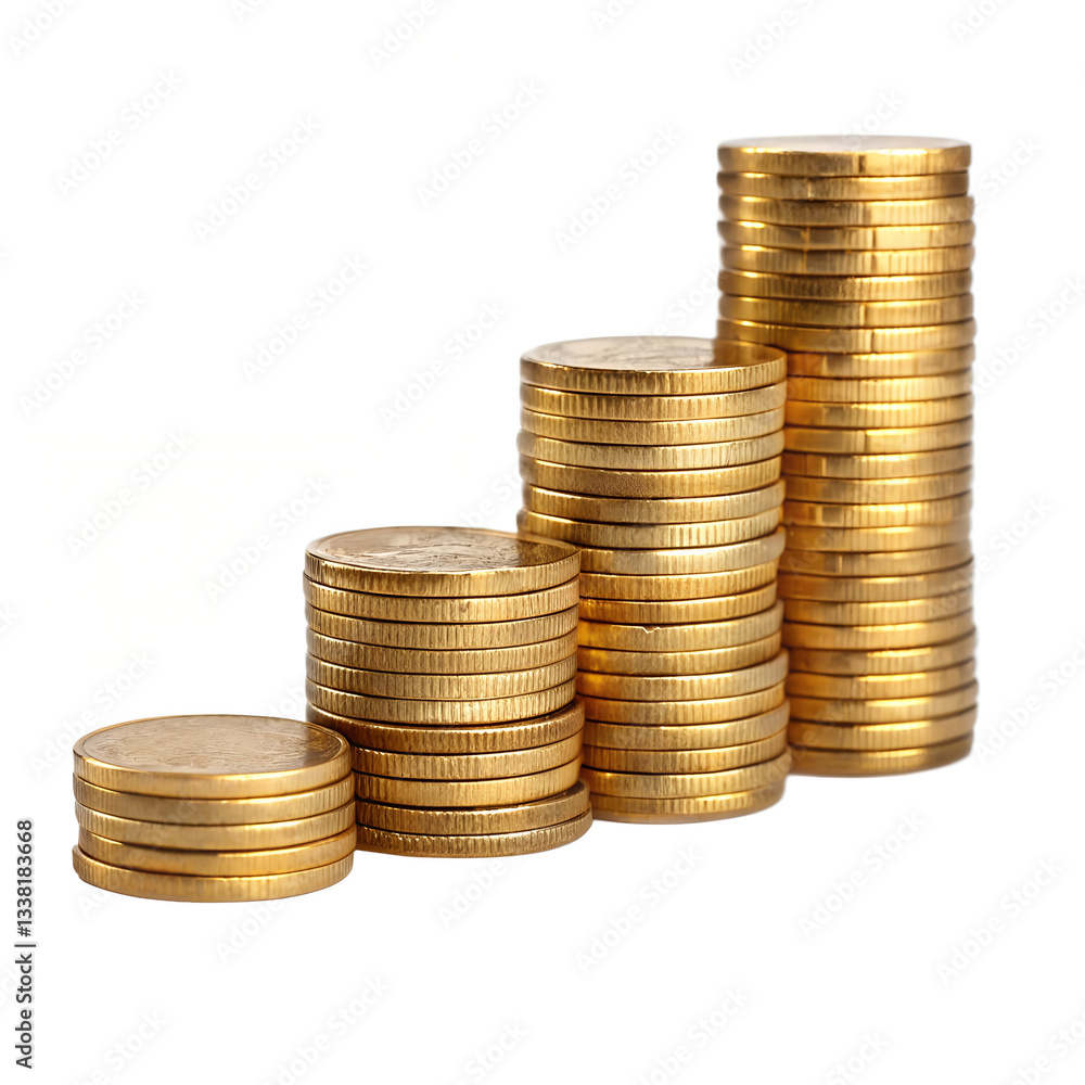 stack of coins isolated on white background stack of coins isolated on white background