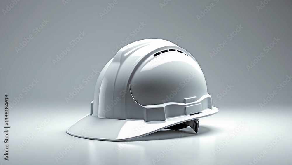 A fresh white safety helmet isolated against a background. Clipping path. A fresh white safety helmet isolated against a background. Clipping path.