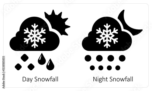Day Snowfall and Night Snowfall