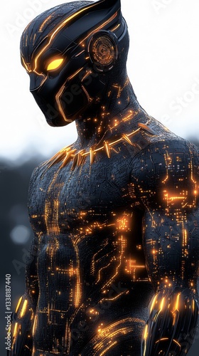 Black Panther Futuristic Superhero Armor