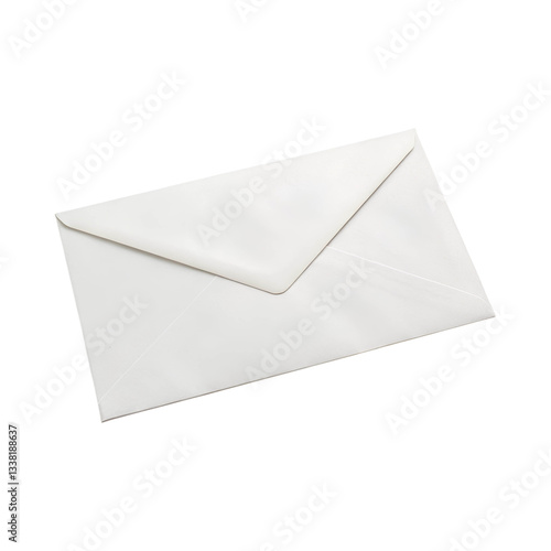 simple white envelope on white background, perfect for mailing letters or invitations