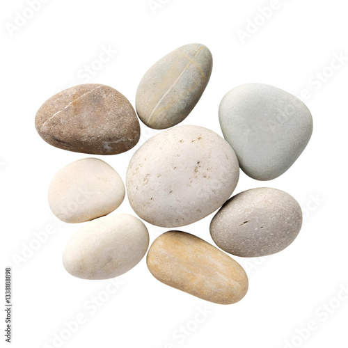 Natural stones in various shapes and colors, perfect for decoration or landscaping