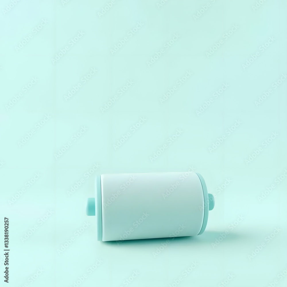 3D Render of a cute Pastel Turquoise Vibration Roller 3D Render of a cute Pastel Turquoise Vibration Roller