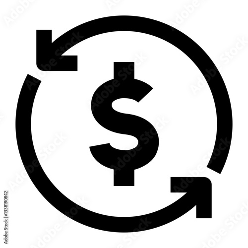 Transfer Icon. Transfer, Payment, Receive, Transaction, Exchange, Deposit, Withdraw, Send. Vector Icon Illustration