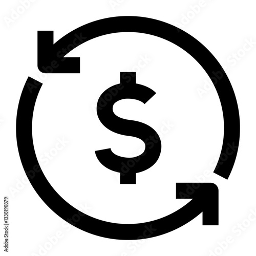 Transfer Icon. Transfer, Payment, Receive, Transaction, Exchange, Deposit, Withdraw, Send. Vector Icon Illustration