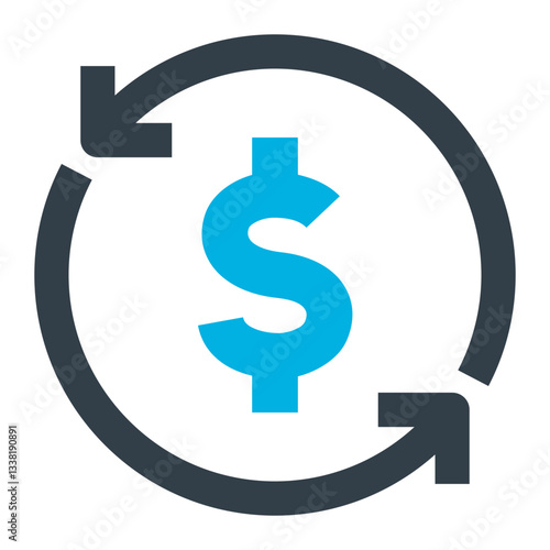 Transfer Icon. Transfer, Payment, Receive, Transaction, Exchange, Deposit, Withdraw, Send. Vector Icon Illustration
