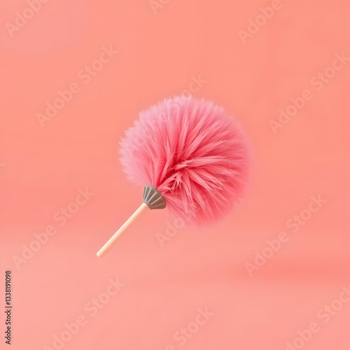 Cute Pastel Coral Duster 3D Illustration