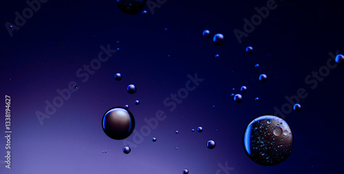 Liquid and Water Patterns in a Grunge Art Illustration
