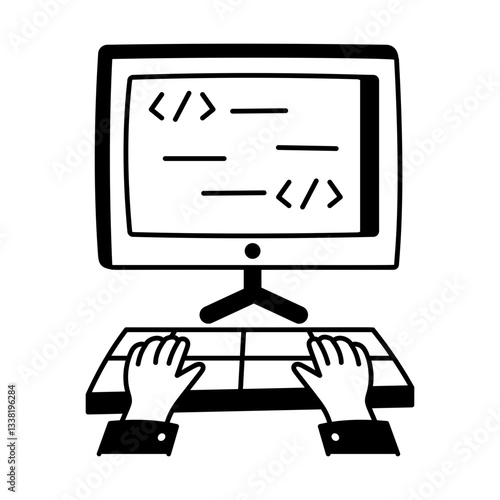 Hand drawn style illustration of a system depicting cryptography 
